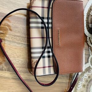Burberry Check and Brown Clutch